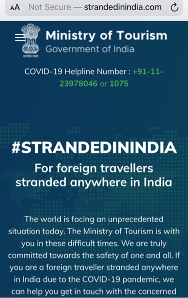 Stranded in India’ portal