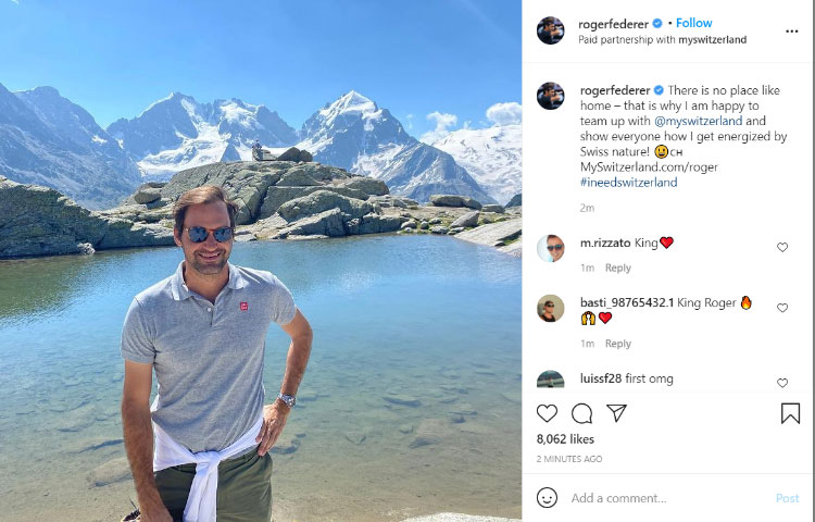 Roger Federer The Legendary Tennis Player Joins Hands With Switzerland Tourism
