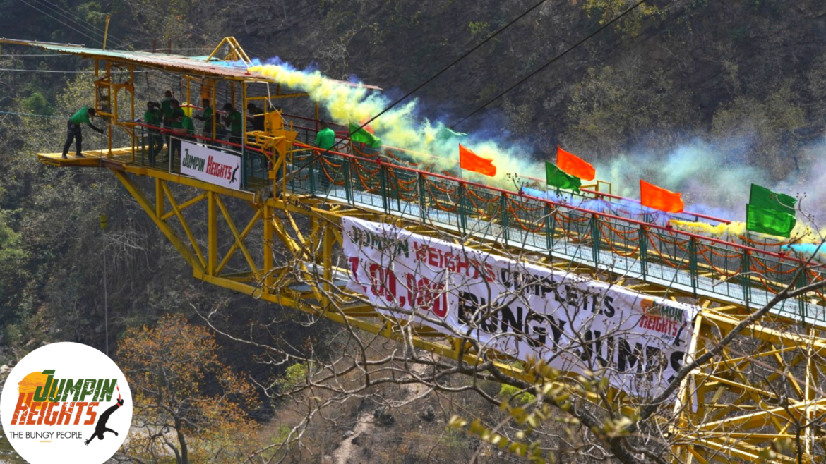 At Rishikesh, Jumpin Heights completes 1,00,000 jumps, setting a new record for adventure tourism in the country.