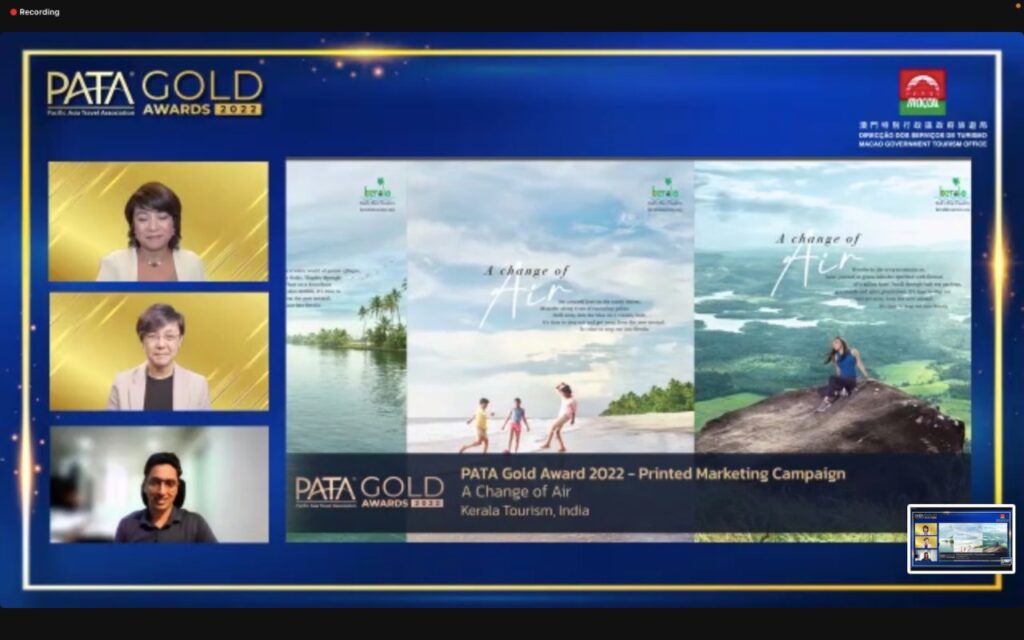 Kerala Tourism bags PATA Gold Award for its Marketing Campaign