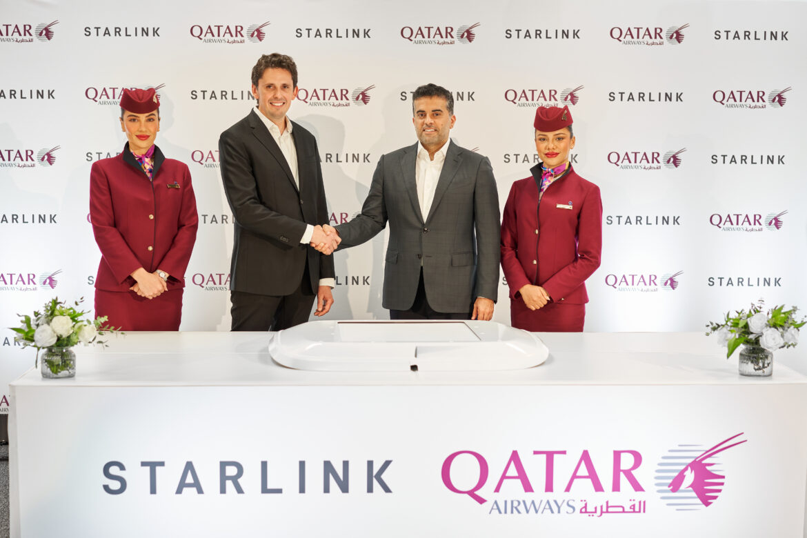 Qatar Airways is the First Leading Airline in MENA to Introduce Complimentary Starlink Wi-Fi Onboard