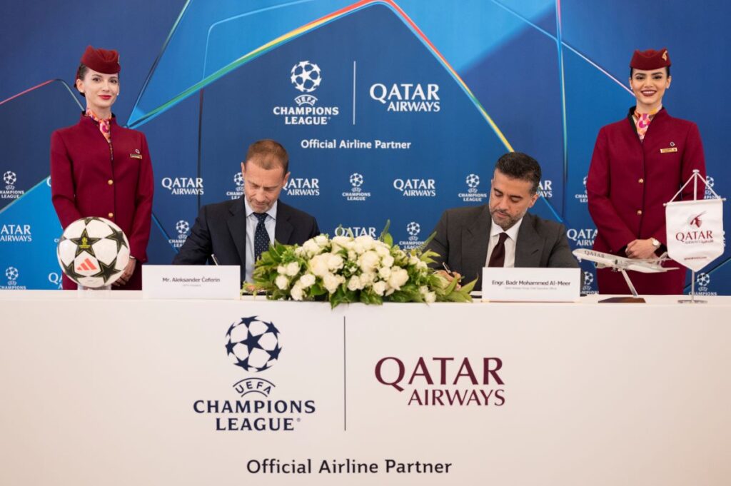 Qatar Airways Becomes the Official Airline Partner of the UEFA Champions League