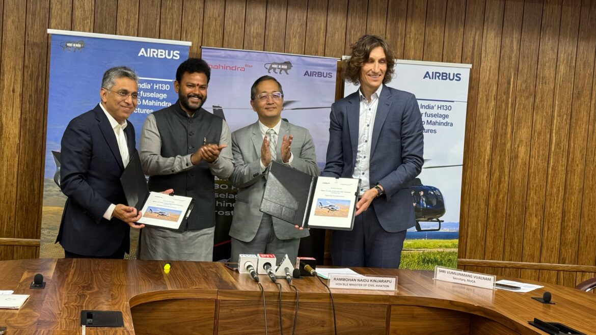 Mahindra Aerostructures selected by Airbus for manufacturing H130 Helicopter Fuselage – A 'Make in India' Milestone