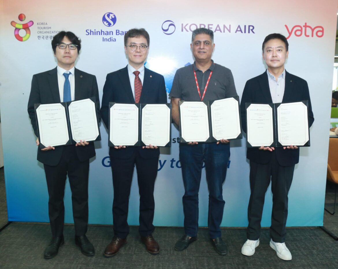 Gateway to Korea: KTO signs MoU with Yatra, Shinhan Bank India & Korean Air
