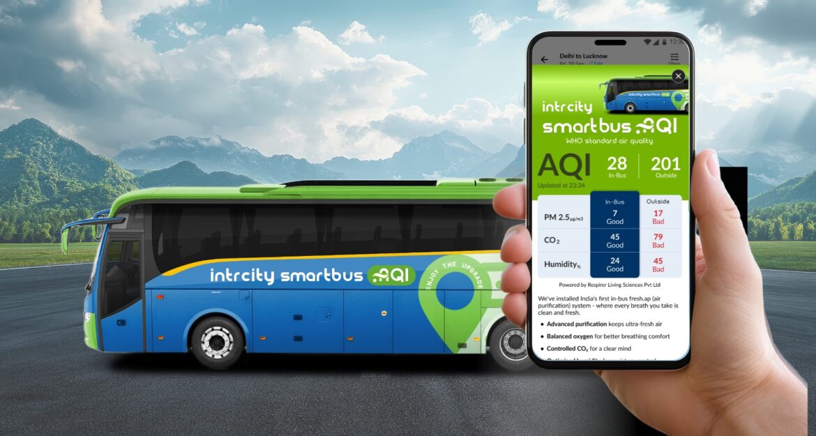 IntrCity SmartBus launches India’s first air-purified bus fleet – IntrCity SmartBus.AQI