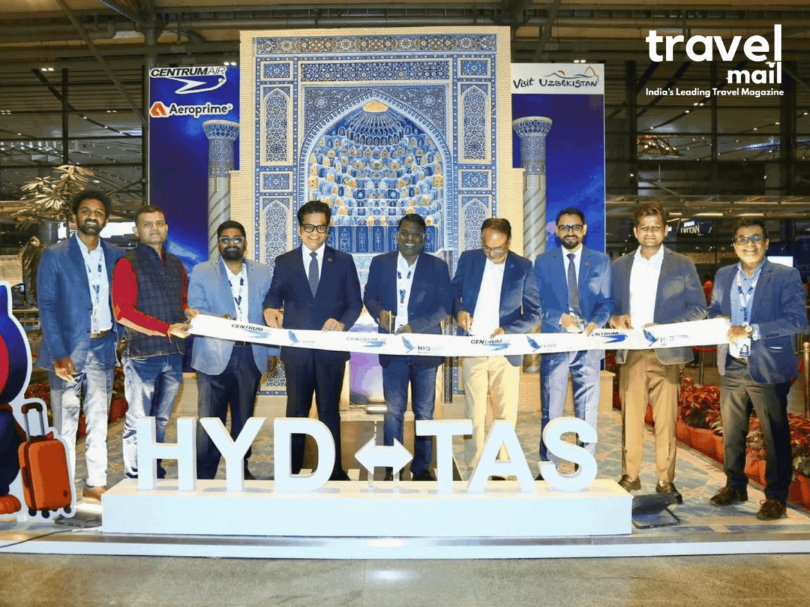 Centrum Air launch ceremony for Hyderabad Tashkent flights at Hyderabad International Airport